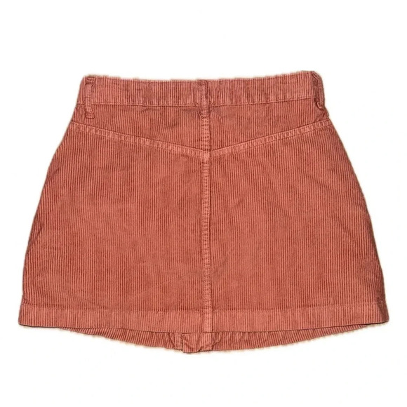 Free People Skirt Womens Size 2 Myrr Mini Ray Corduroy Pockets Button - Picture 2 of 6
